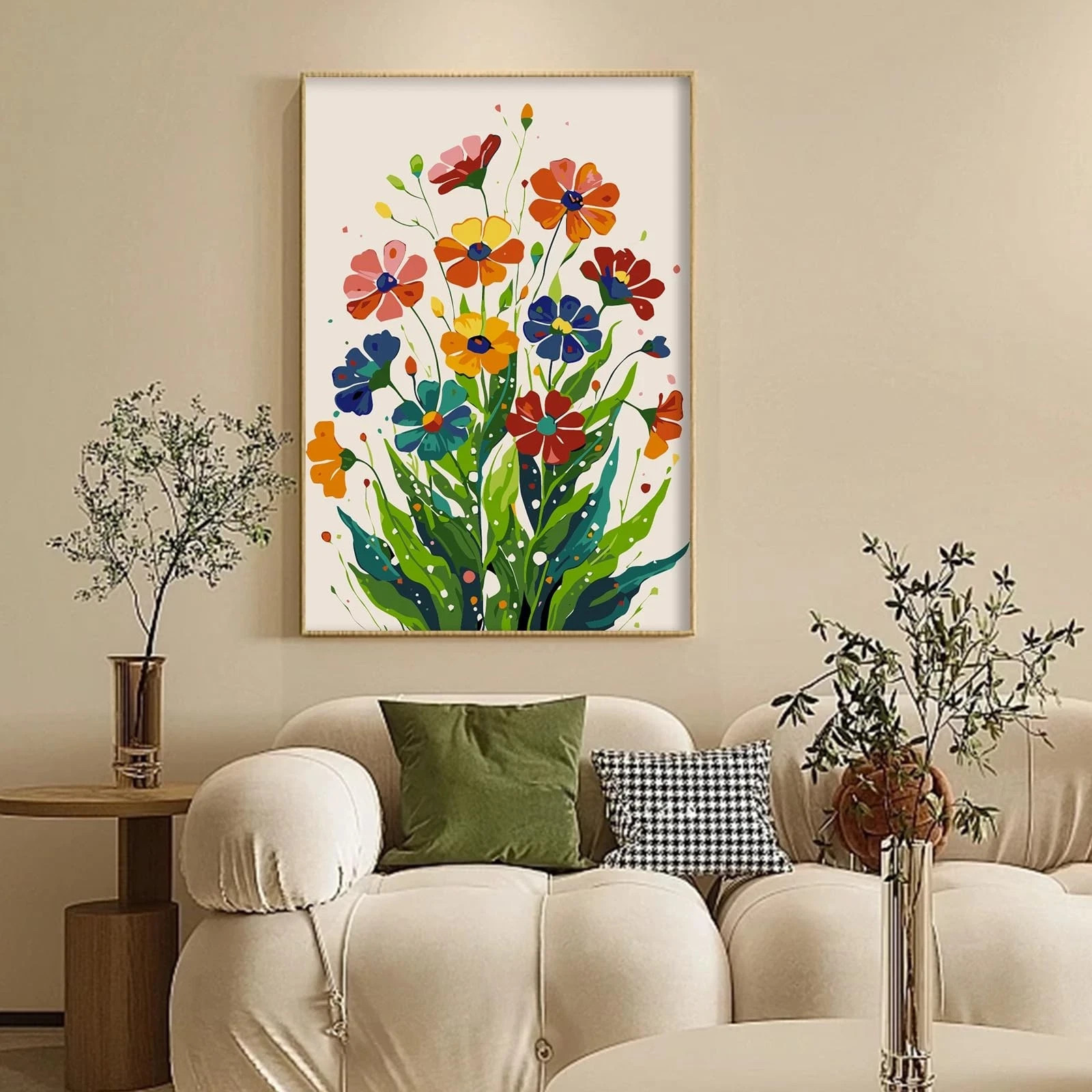 Framed Paint by Numbers Kit for Adults Beginner & Kids Ages 10-13, Flowers Easy