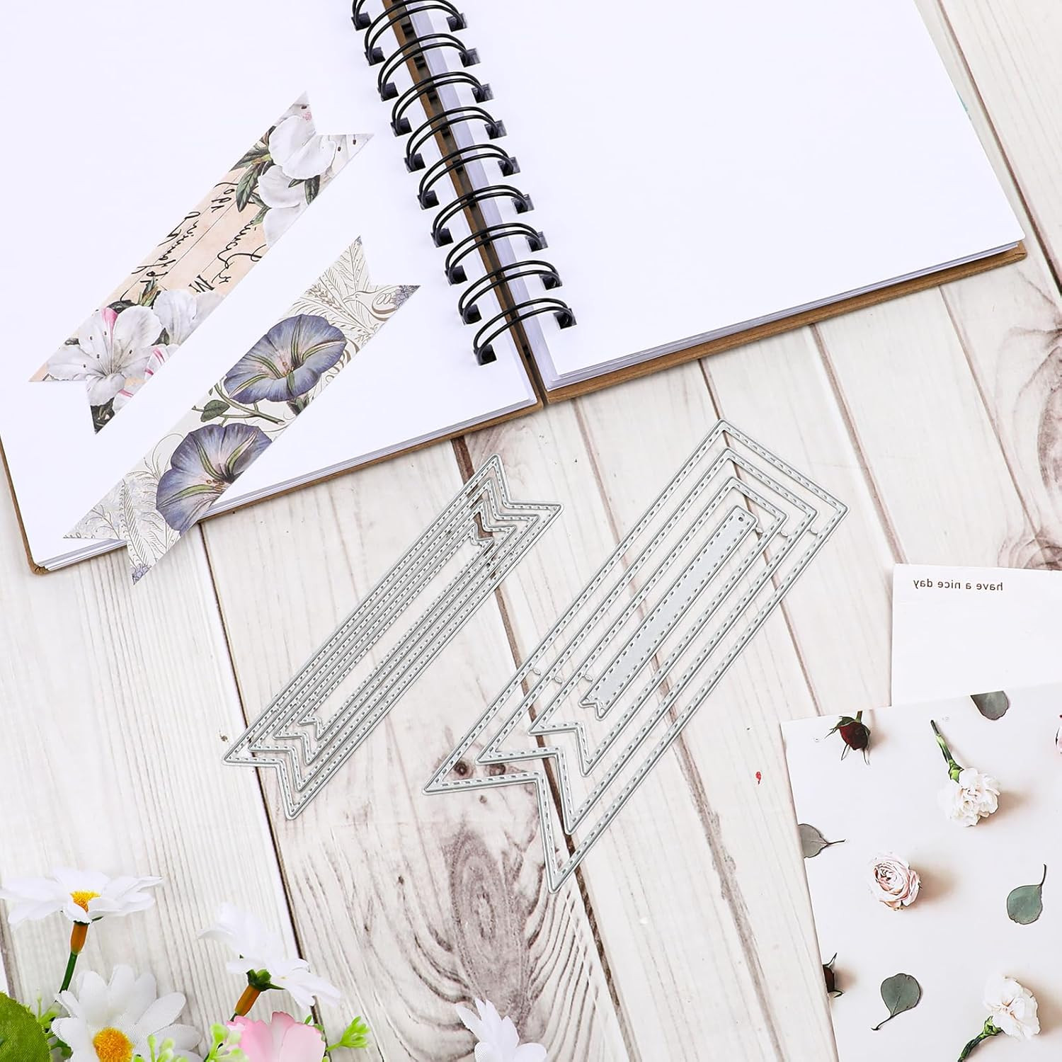Bookmark Metal Cutting Dies, DIY Craft Detachable Carbon Steel Embossing Templat