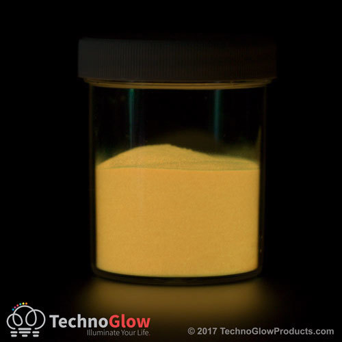 Glow in the Dark Powder, ORANGE to GOLD – UV Reactive Glow Pigment