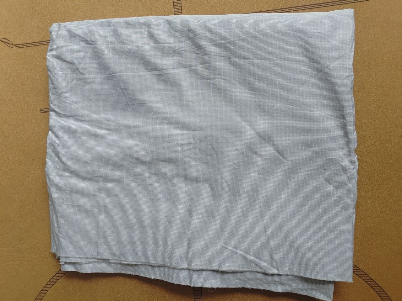 Getzner Austria shirting — grey/blue check — 60″ wide by 5yds