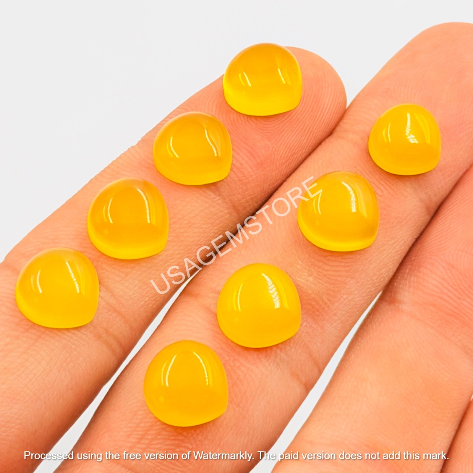 Natural Heart Shape Yellow Chalcedony Gemstone Loose Jewelry Making 5MMTO15MM