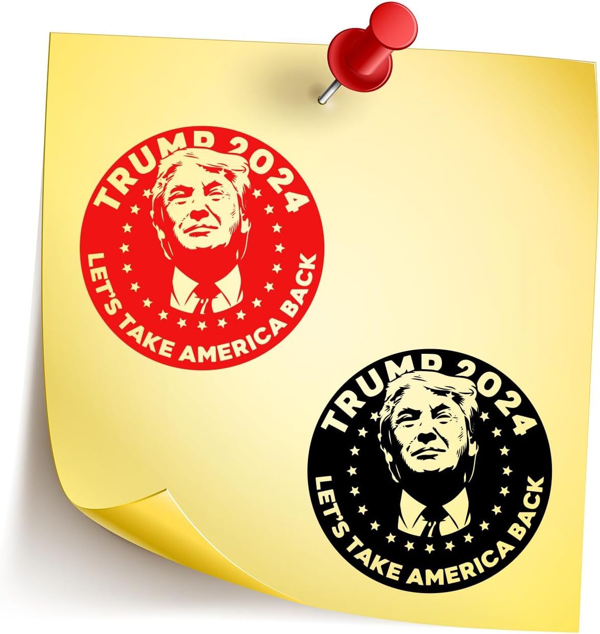 Trump 2024, Lets Take America Back – Round Self-Inking Stamp – 1-5/8″