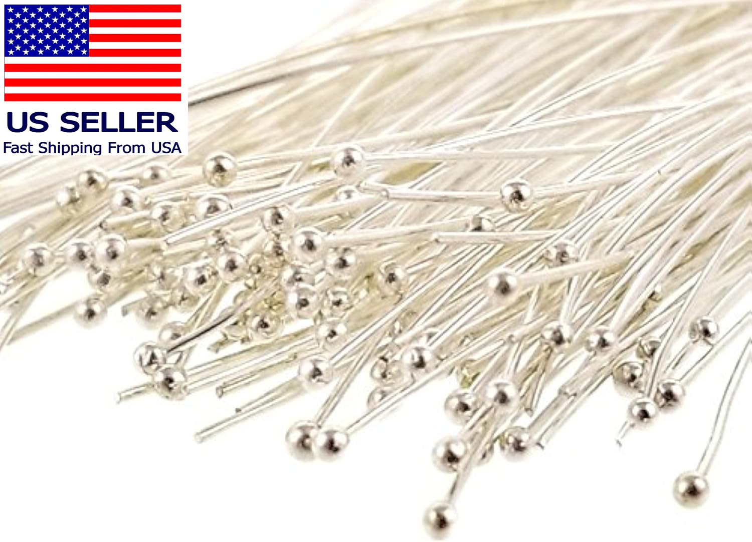 Silver Plated Quality Brass Ball Head Pins for Jewelry Making, Earrings – Hypoal