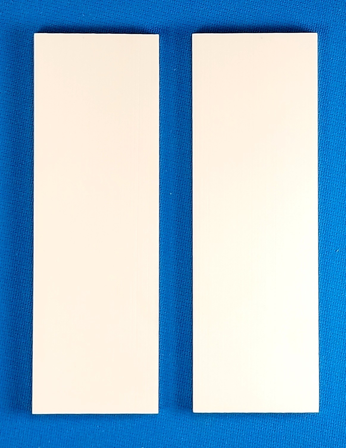 2 Elforyn Pure White .250″ Knife Handle Scales 6″ x 2″ Ivory Substitute Material