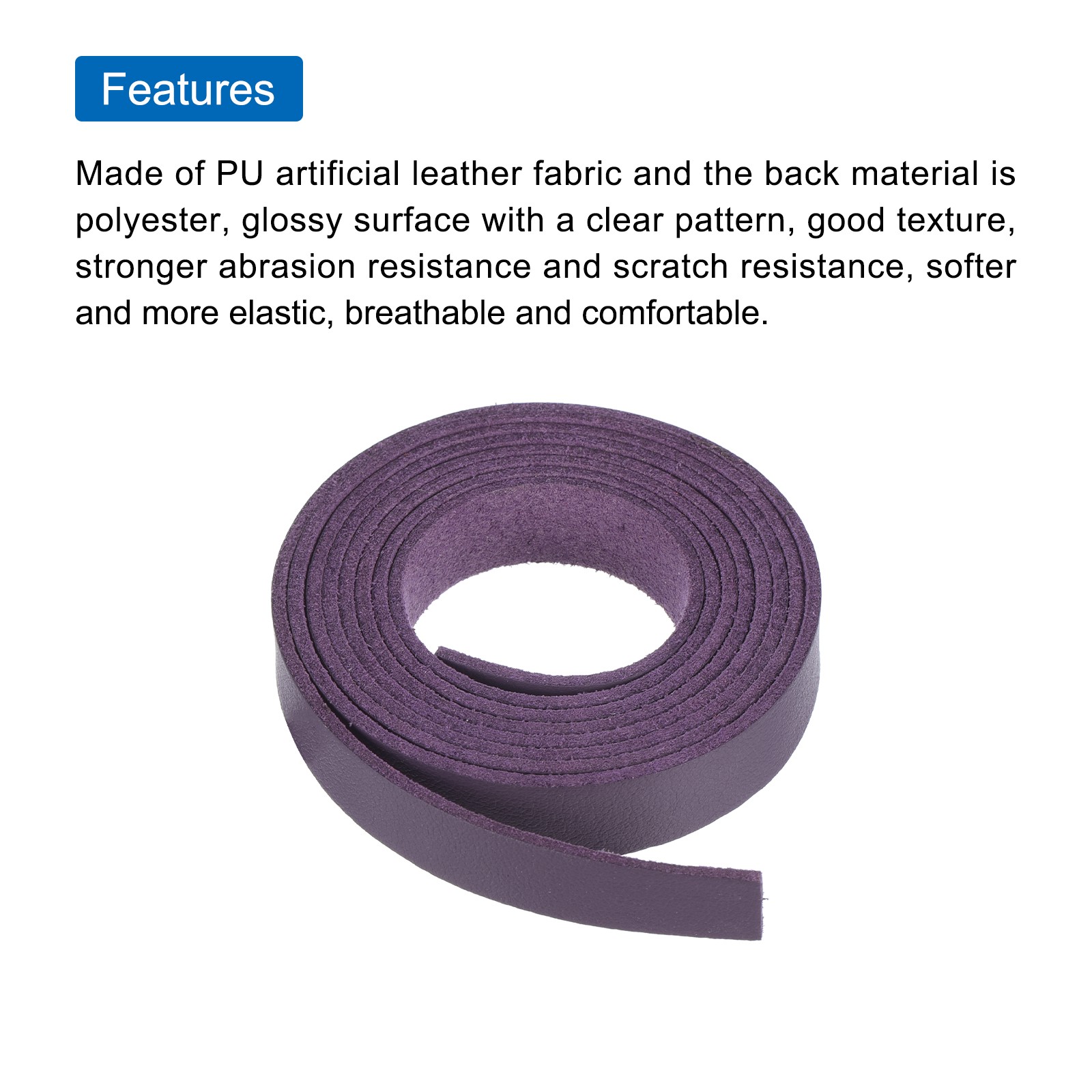 Leather Straps Strip Belt 1.2cm(0.5″ Width) Leather Strips Purple