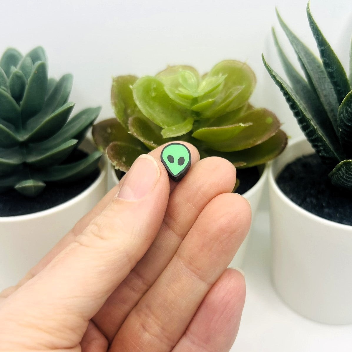 Clay Alien Face Beads – US Seller