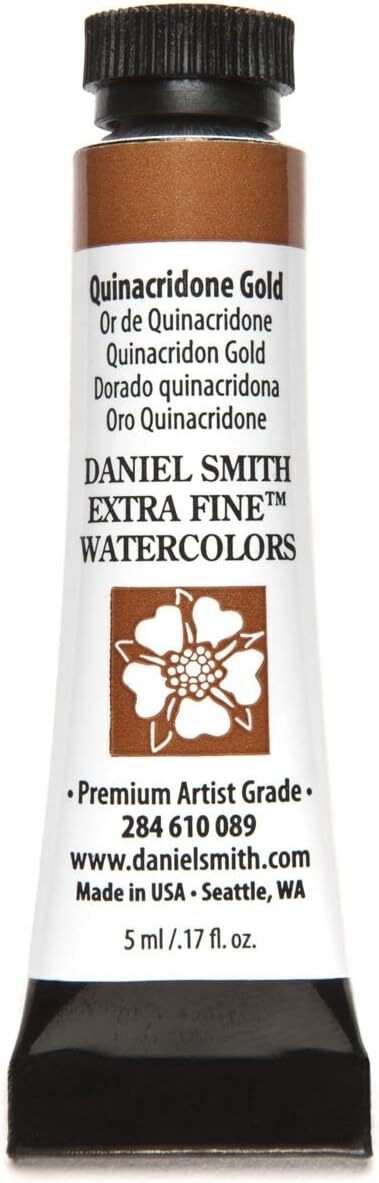 DANIEL SMITH 284610089 Extra Fine Watercolors Tube, 5ml, Quinacridone Gold
