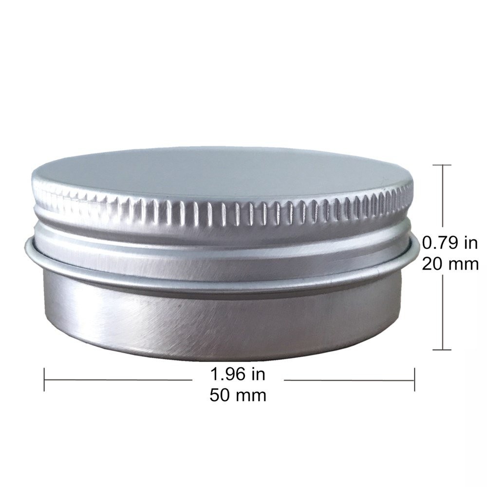 24 Pack (1 Oz/30Ml) Screw Top round Aluminum Tin Cans, Metal Tin Storage Jar Con