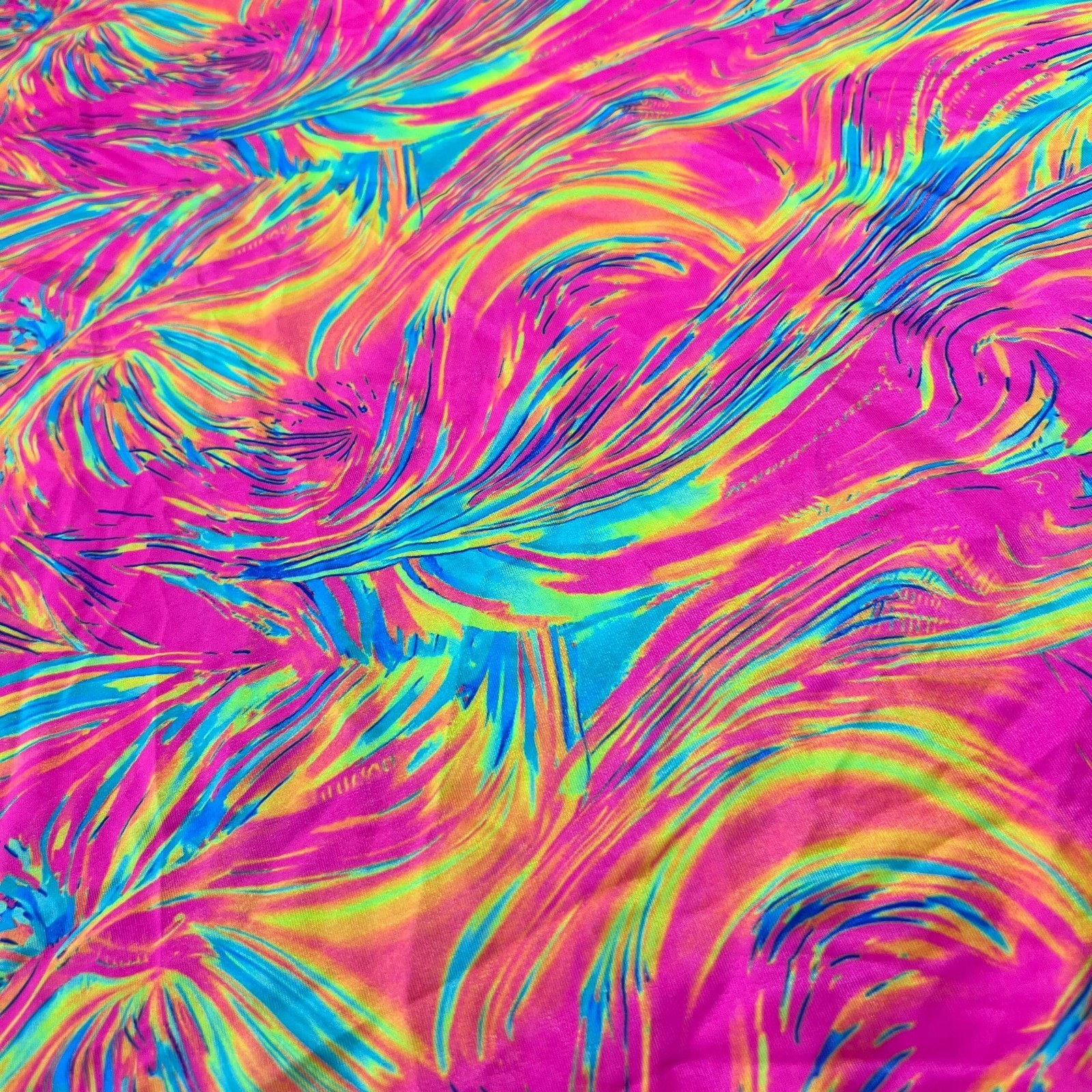 Abstract Psychedelic Pink Print Nylon Spandex Fabric Stretch by yard Swimsuit