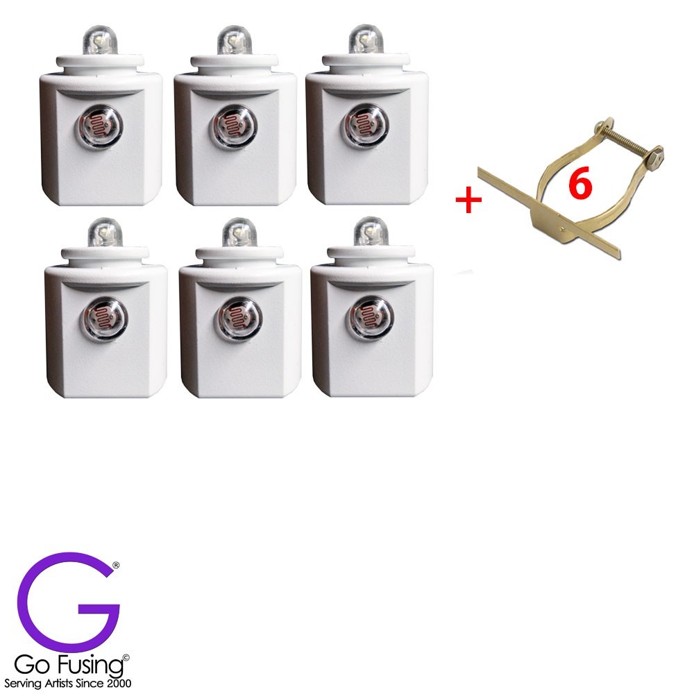 Night Light Kit 6-12 Pack LED Sensor Warm Light Low Profile Clip Craft Supply
