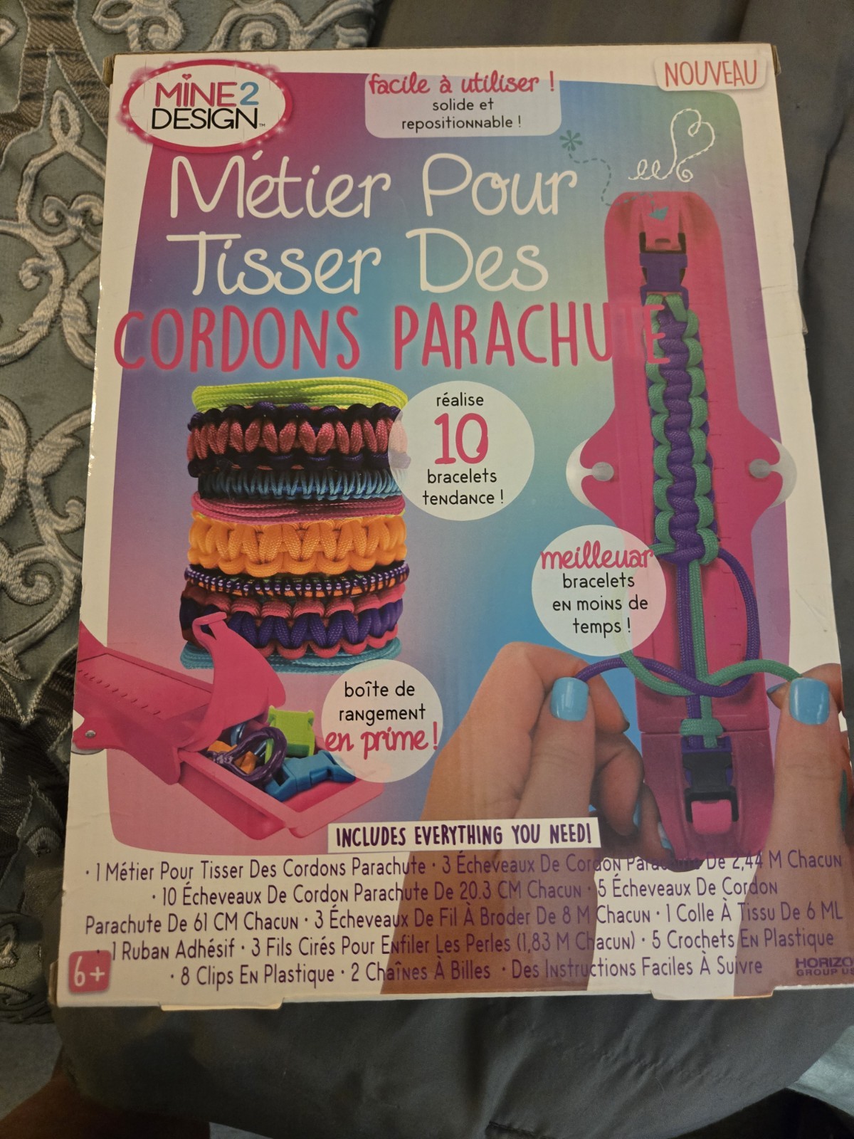 Mine 2 Design Paracord Loom Bracelet Craft Kit Multicolor 10 Bracelets New