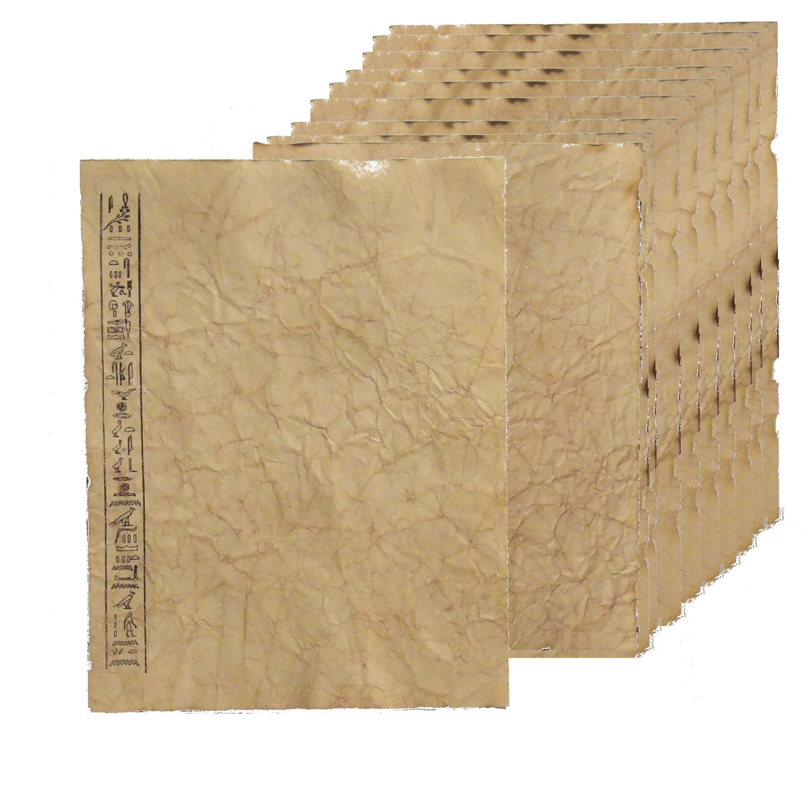 Aged Egyptian Hieroglyphic Paper – Hand Antiqued Paper – 10 Sheets