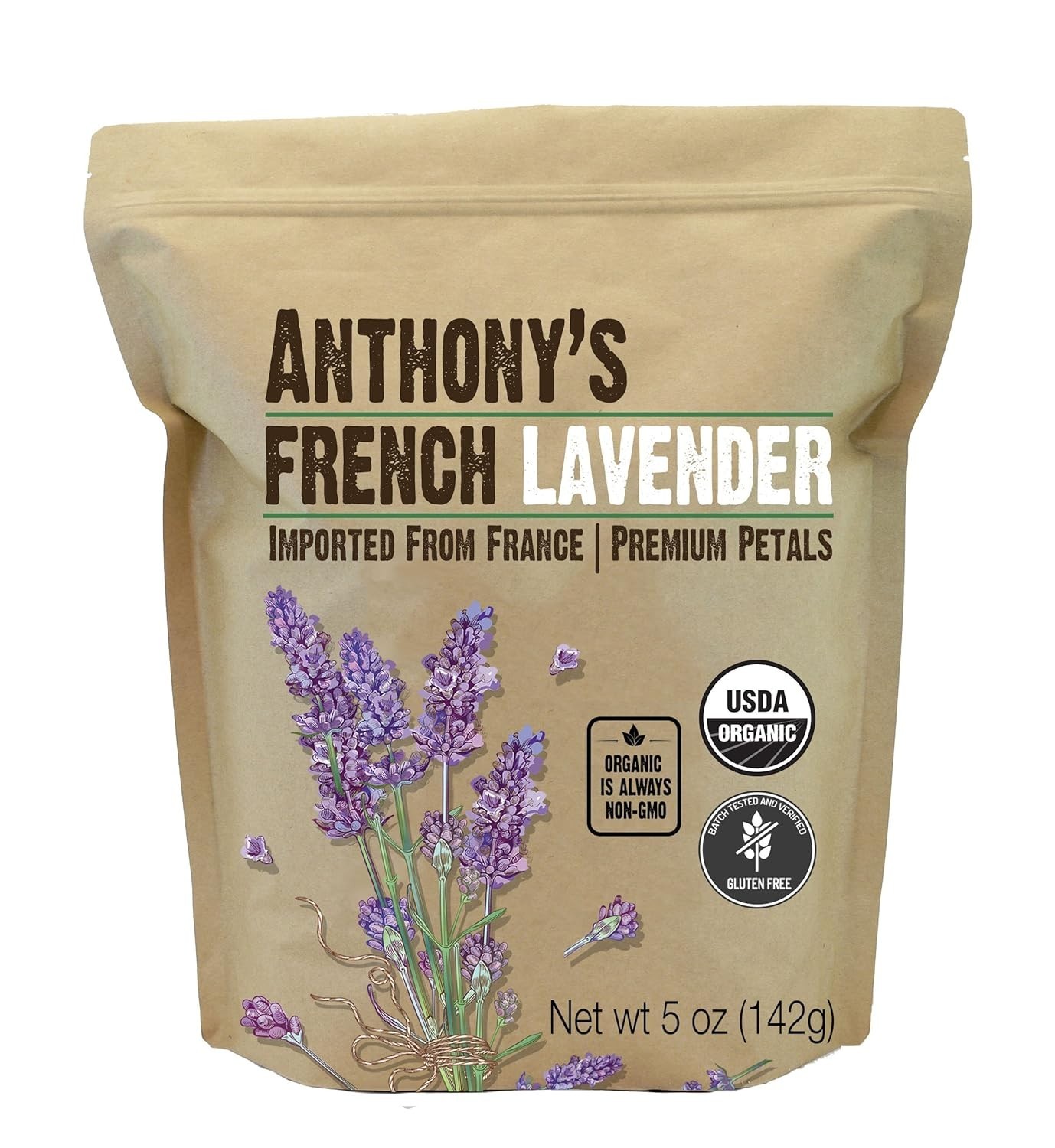 USDA Organic French Lavender Petals, 5 oz – Dried Quality, Gluten Free