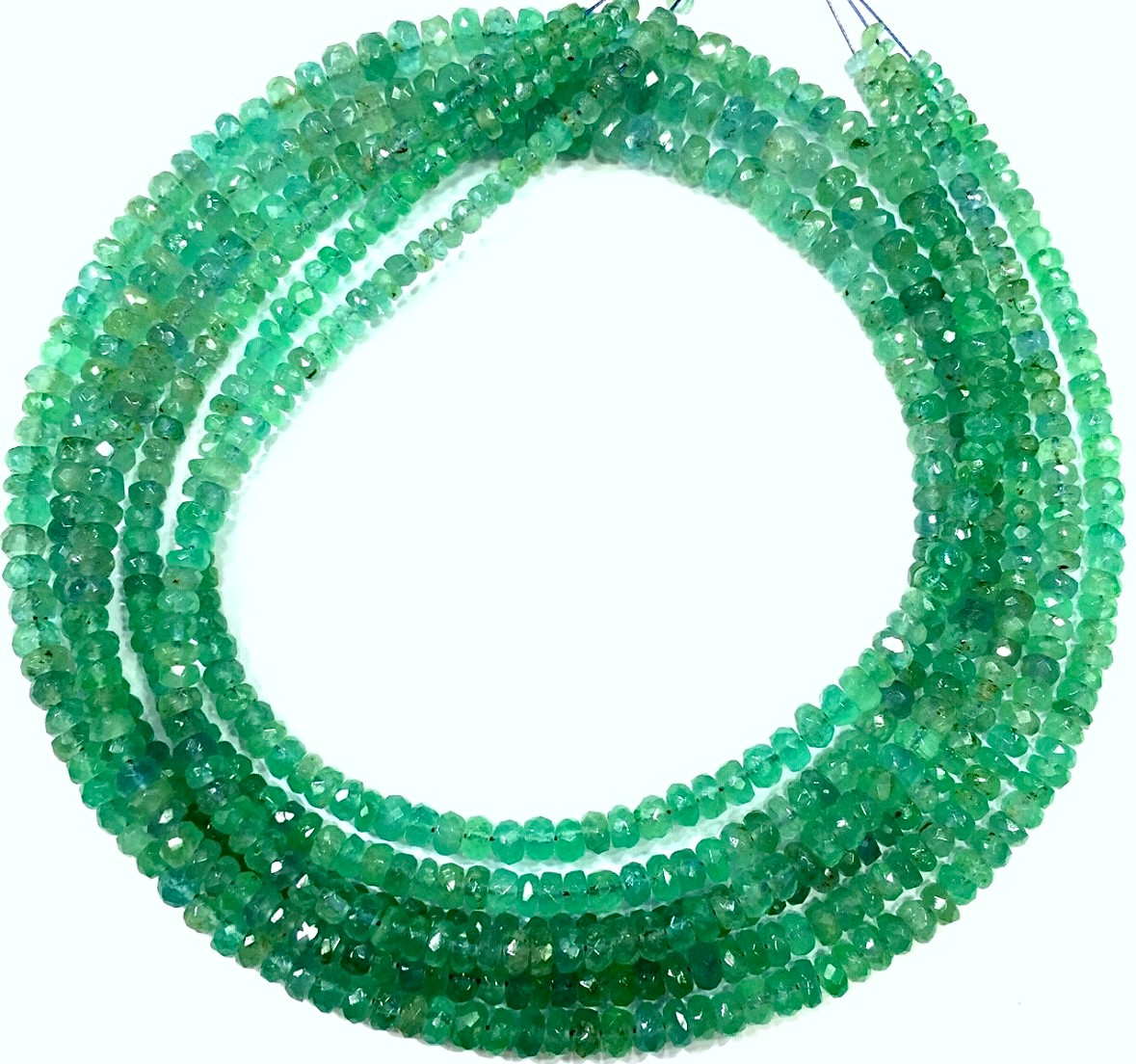 Emerald Bead AAA Grade Natural Emerald Bead Necklace Genuine For Jewelry Making