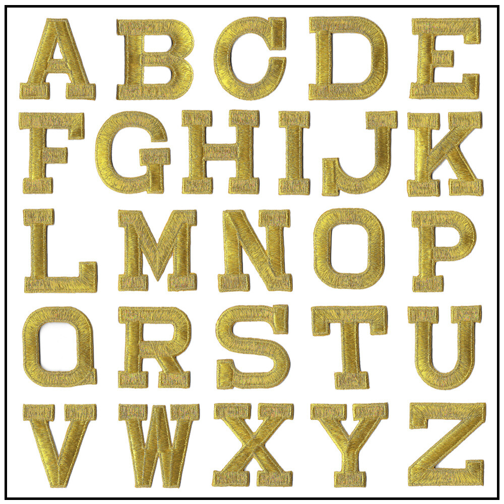 Iron on Letter Patches Embroidered 2″ Block Letters – 3 Colors – USA Seller!