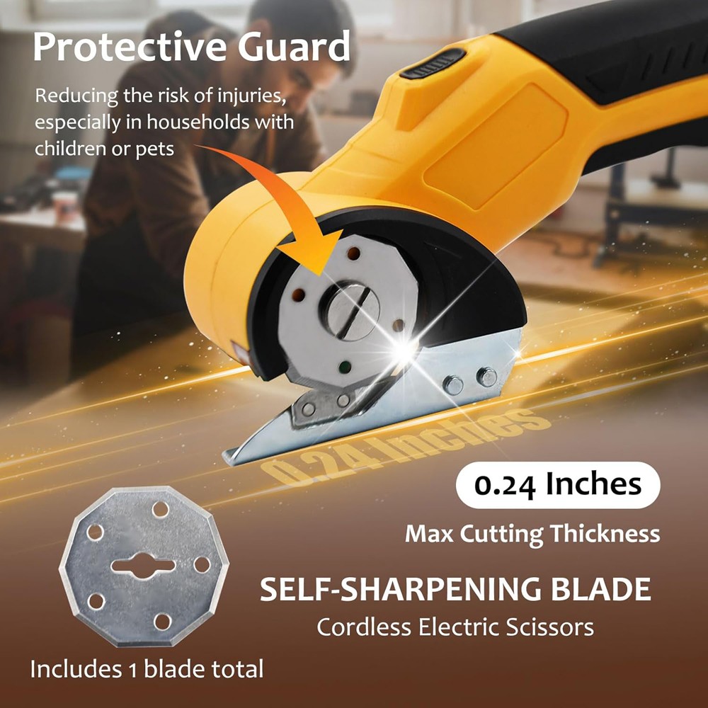 Cordless Electric Scissors, 4V Cardboard Cutter,Box Cutter Fabric Scissor Cutter