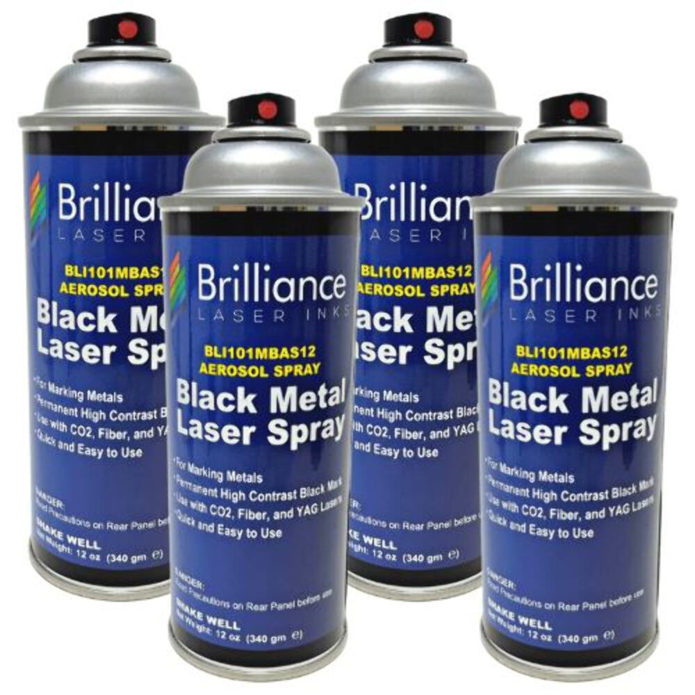 Universal Black Metal Laser Spray Can – 12oz Aerosol