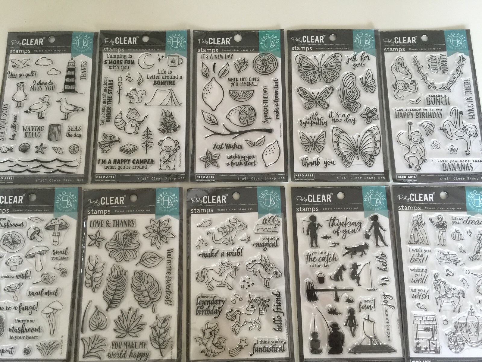 Hero Arts Poly Clear Stamp Set YOU PICK New