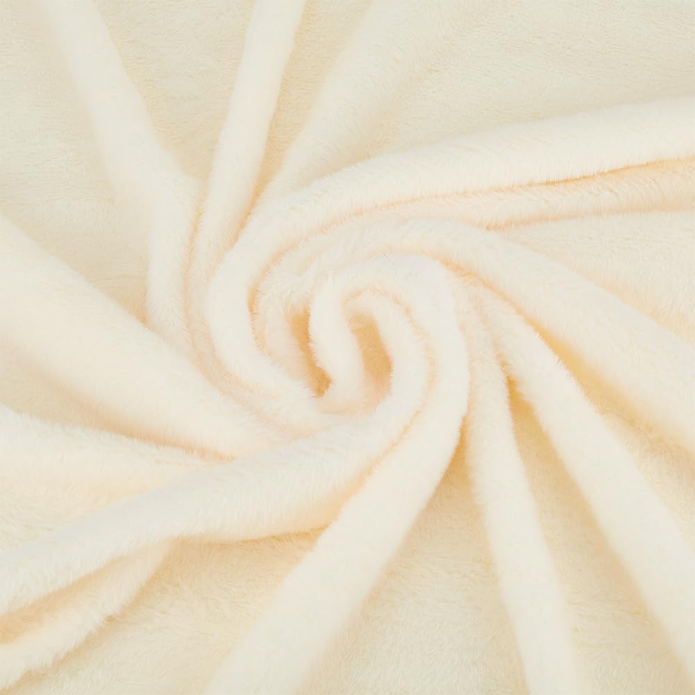 1 Yard Soft Teddy Bears Fabric 61 Inch Wide Beige Faux Fur Fabric