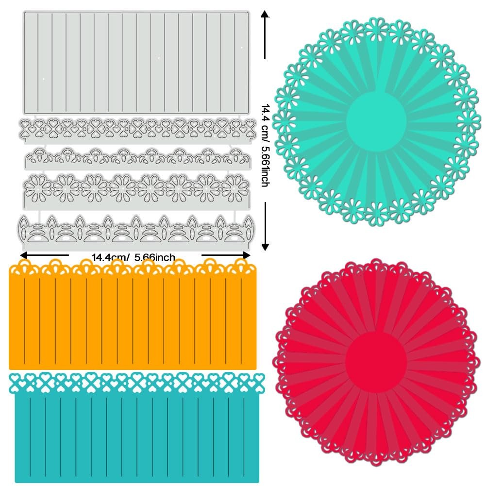 Rosette Metal Die Cuts, Flower Lace Cutting Dies Card Borders Carbon Steel Embos