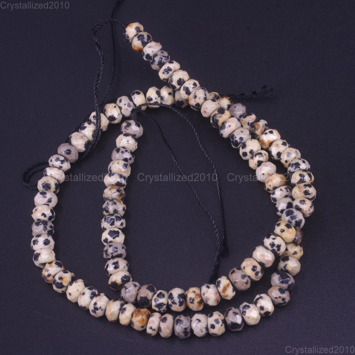 Faceted Natural Gemstones Rondelle Spacer Loose Beads 4mm x 6mm 5mm x 8mm 15.5″