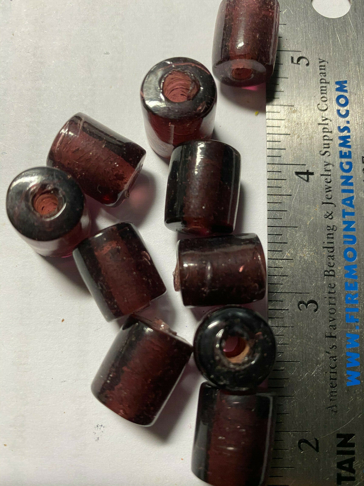 Large Hole Glass Tube Beads for Macrame 6mm to 10mm