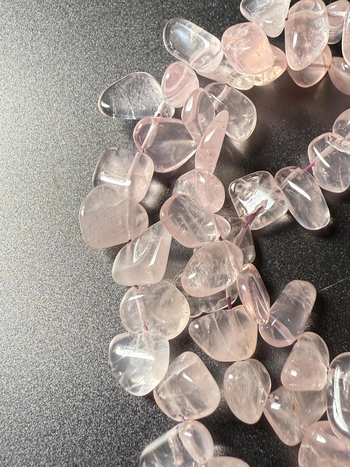 Rose Quartz Nugget Beads: Soft Pink Gemstone Strand, 16″