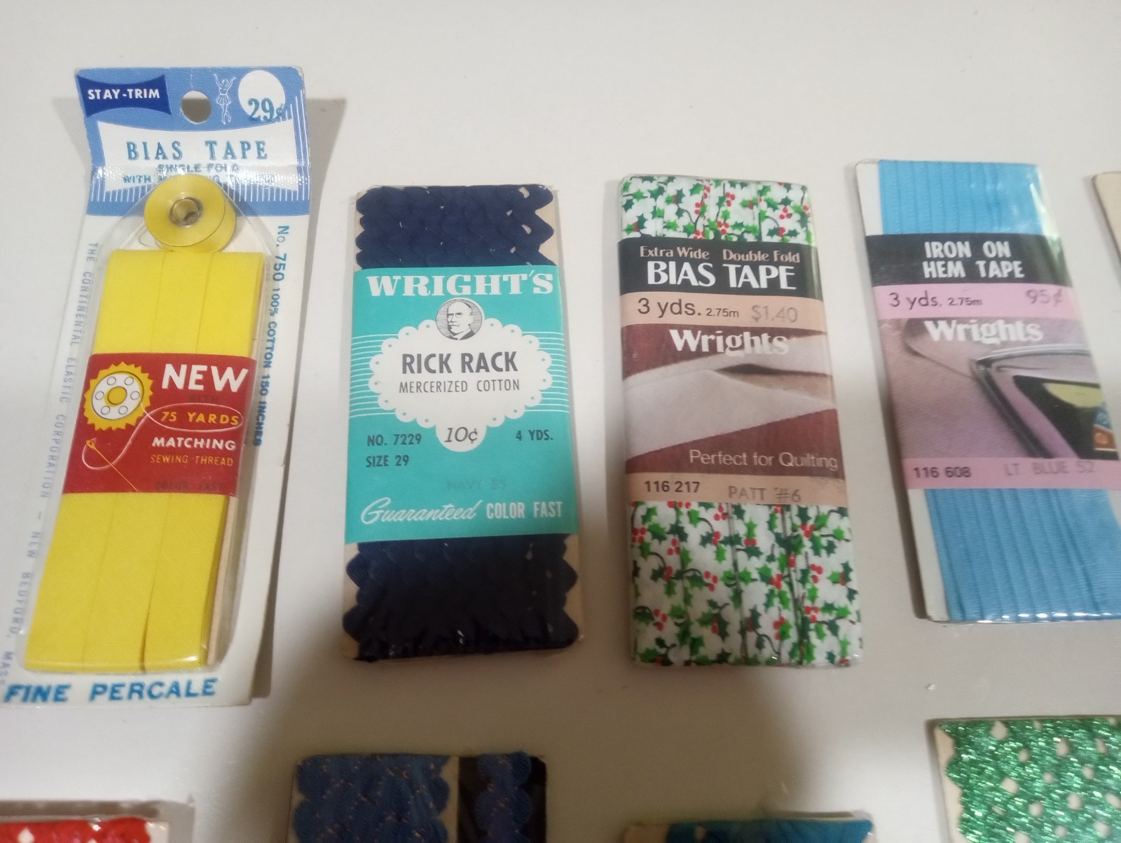 Huge lot of Double Fold Bias Tape Single Fold Rick Rack And The Like
