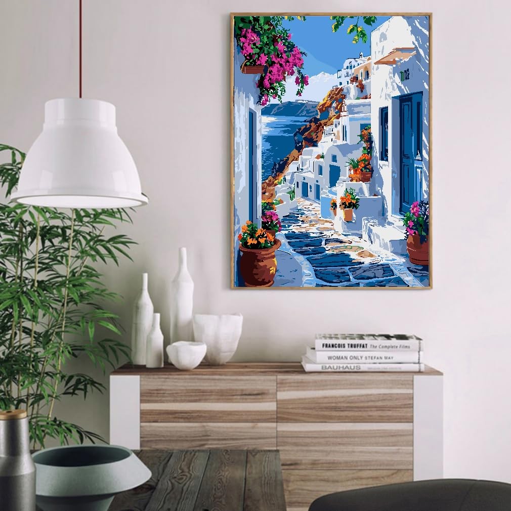 Abstract Landscape Painting By Numbers Kit Cross Stitch Wall Art Decor DIY
