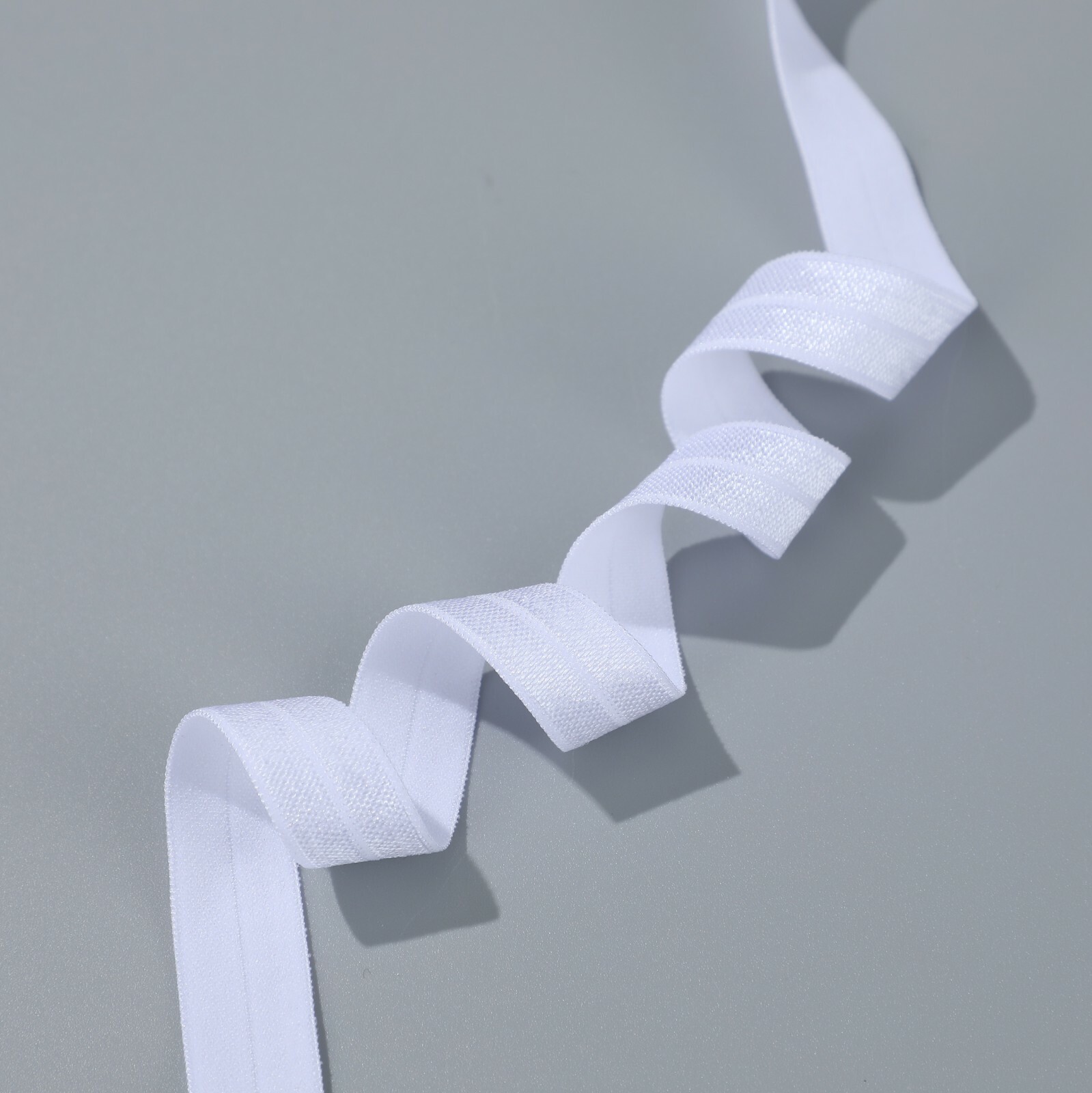 90 yards Elastic 5/8” White Fold Over FOE Headband Clothing Wholesale Roll W1/2