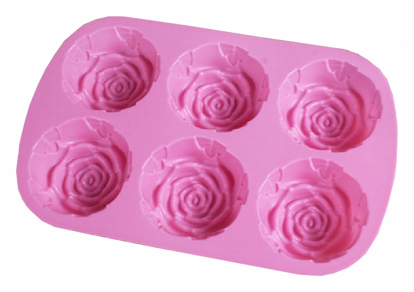DIY 6 Cavity Rose Shaped Silicone Handmade Soap Mold for Soap Making US Seller