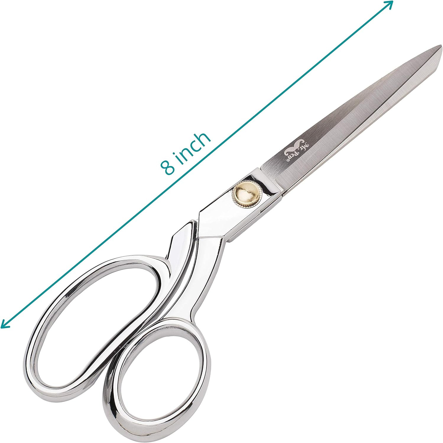 Mr. Pen Metal Scissors, 8 Inch, Carbon Steel, Heavy Duty Sewing & Fabric Scissor