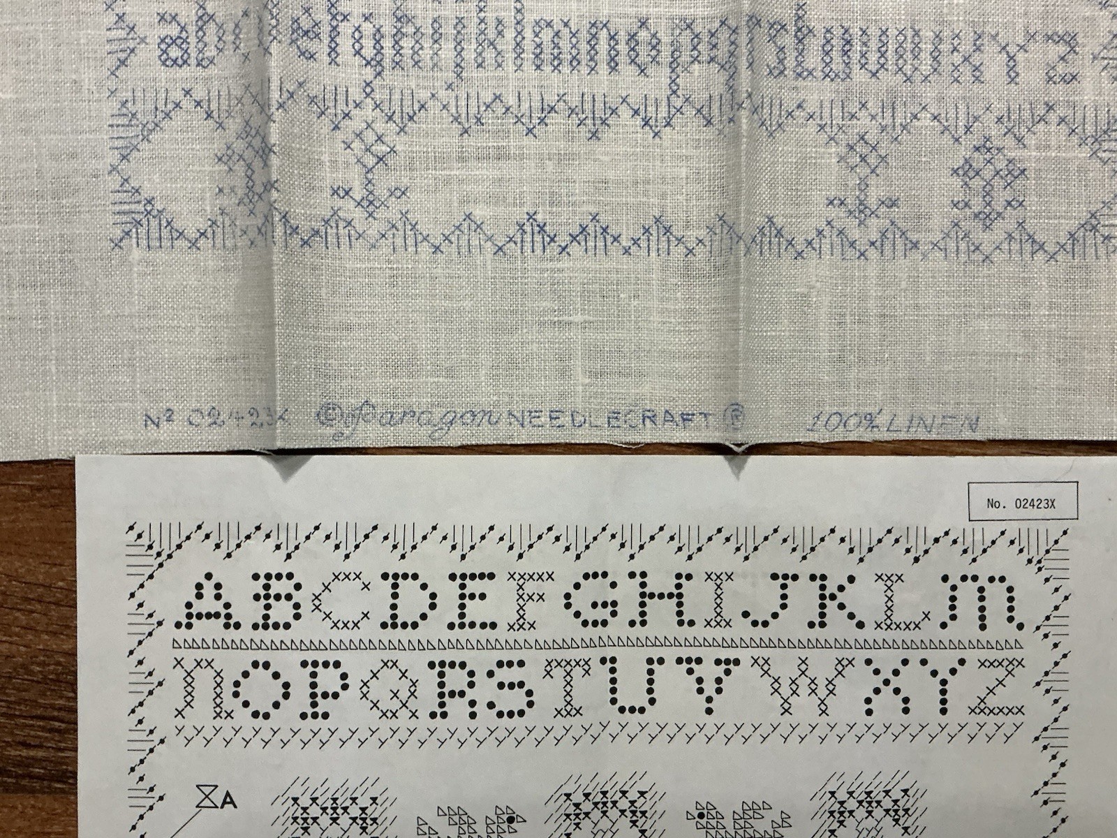 American Home Paragon Needlecraft Embroidery Kit #02423X SAMPLER X-STITCH DESIGN