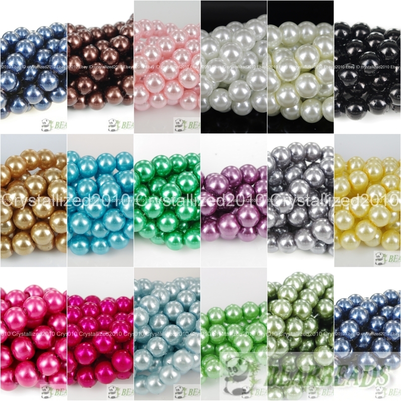 200pcs Top Quality Czech Glass Pearl Round Loose Beads 3mm 4mm 6mm 8mm 10mm 12mm