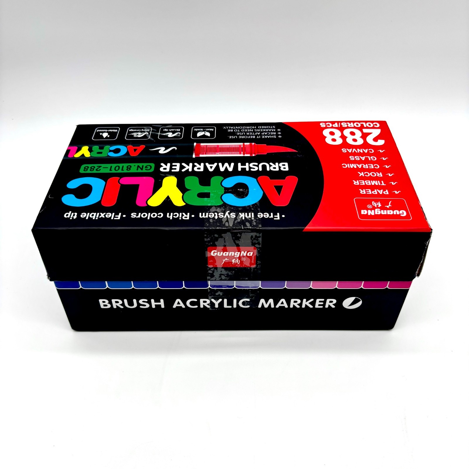 GuangNa Non-Toxic Brush Water-Based Acrylic Marker GN. 8101-288 – 288 Colors