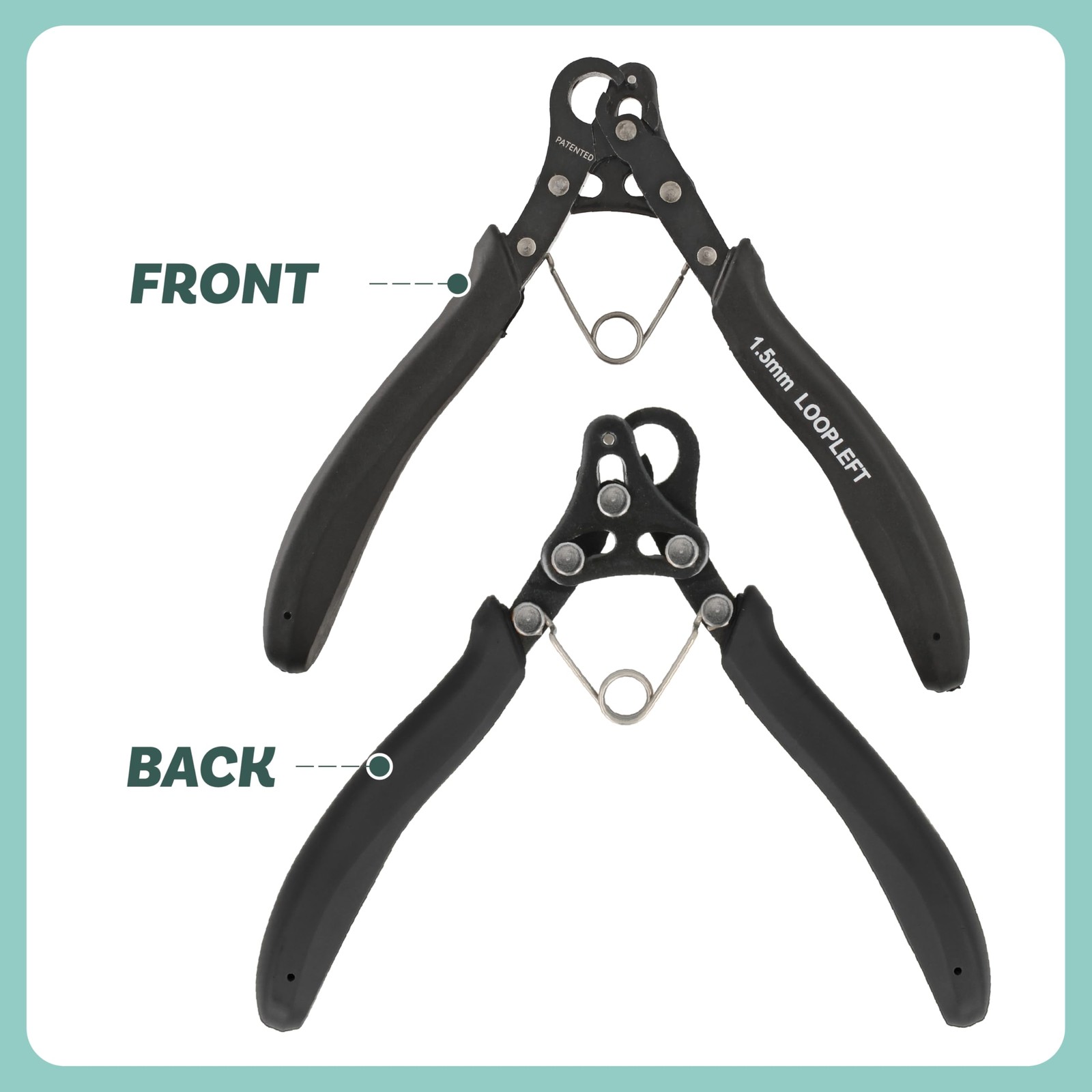Left Handed 1.5MM Looping Pliers for Jewelry Making Comfortable Spring Action