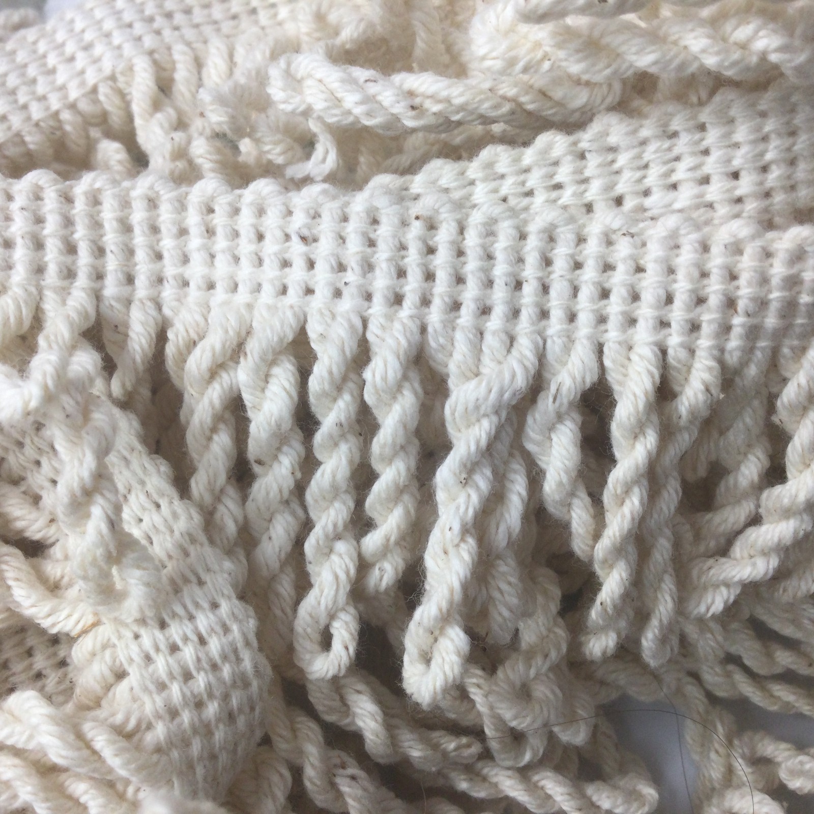 White Ivory Cotton Trim Embellishment for Sewing Fringes Balls Lace Total 11 Yd