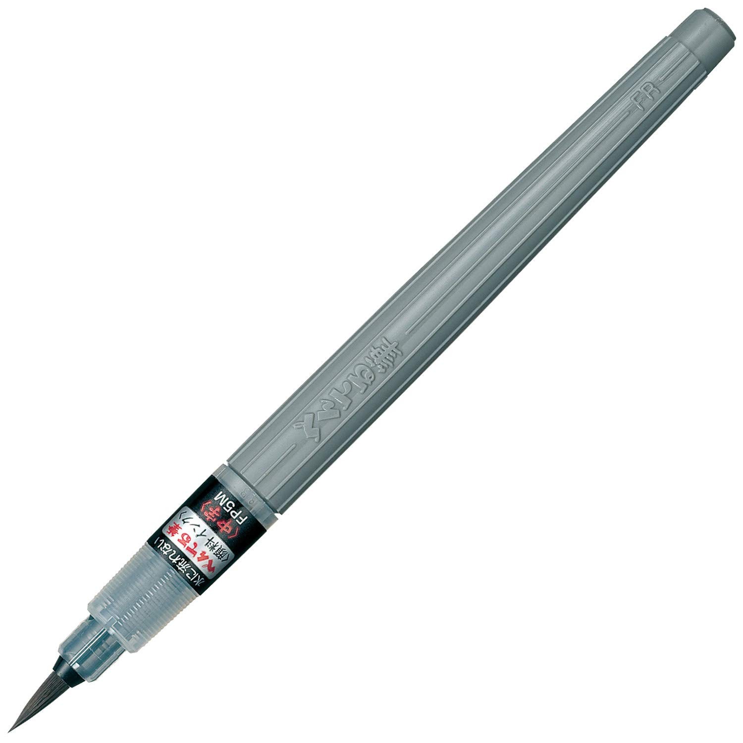 Pentel Brush Pen XFP5M Medium Point Black 1 Count (Pack of 1),