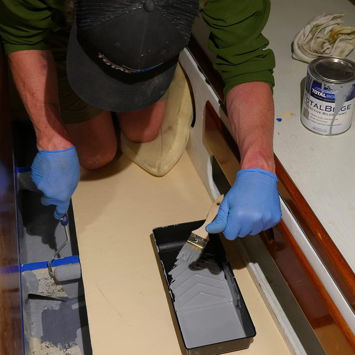 TotalBoat TotalBilge Gray Quart Epoxy Bilge Paint for Boats, Bulkheads & Lockers