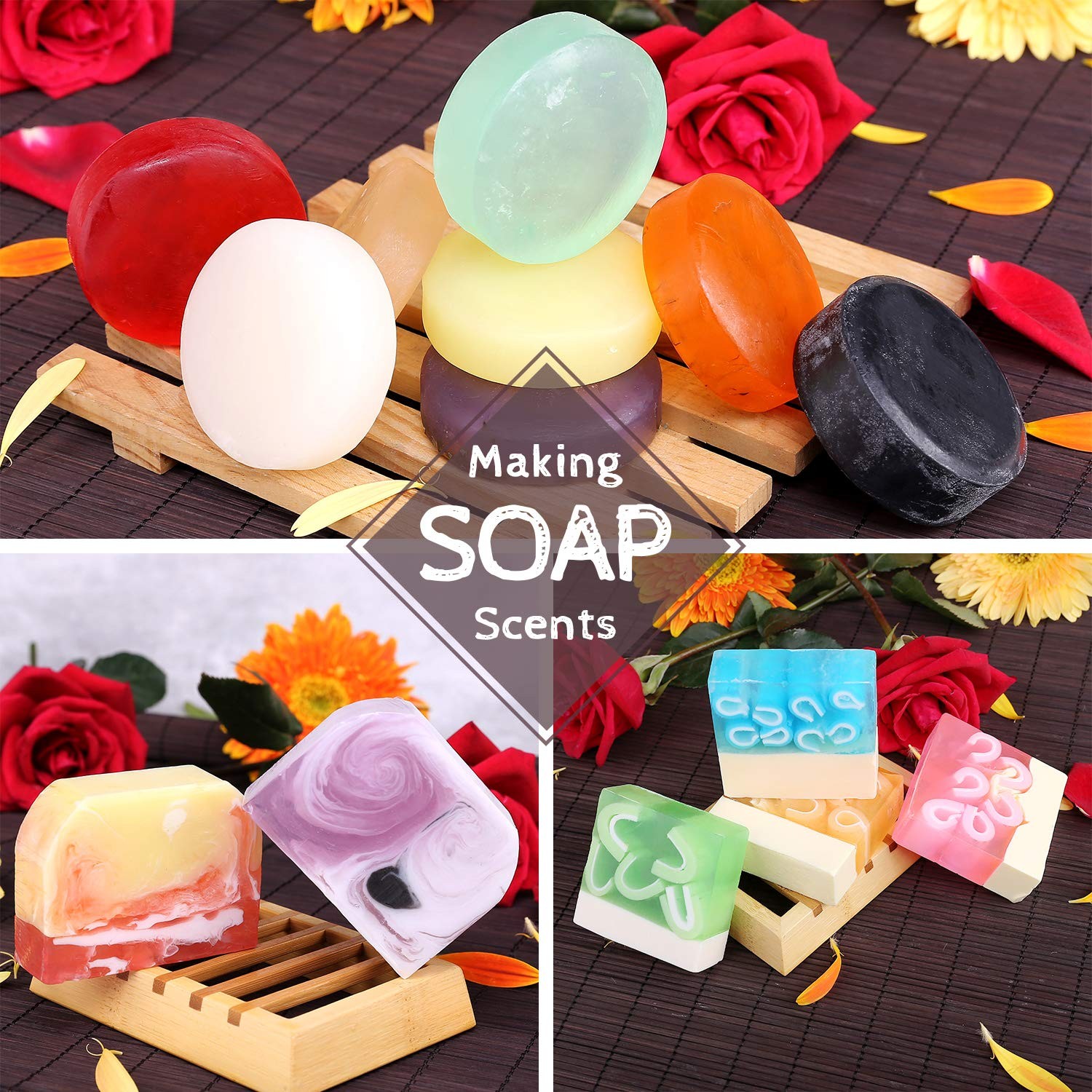 18 Soap Making Scent – Liquid Fragrance Oils Set 0.33 Fl Oz (Pack of 18)