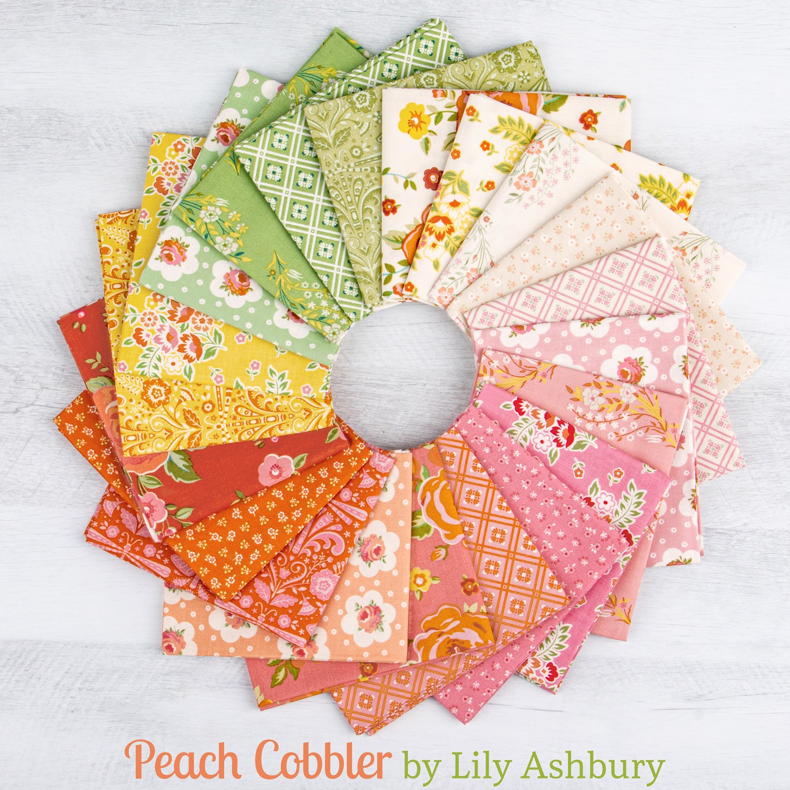 Tea Tin in Rose Green | Peach Cobbler | Riley Blake
