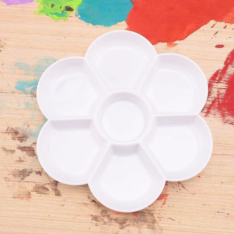 Pc Watercolor Paint Palette Tray Water Color Palletes Washable Paint Ceramic Pai