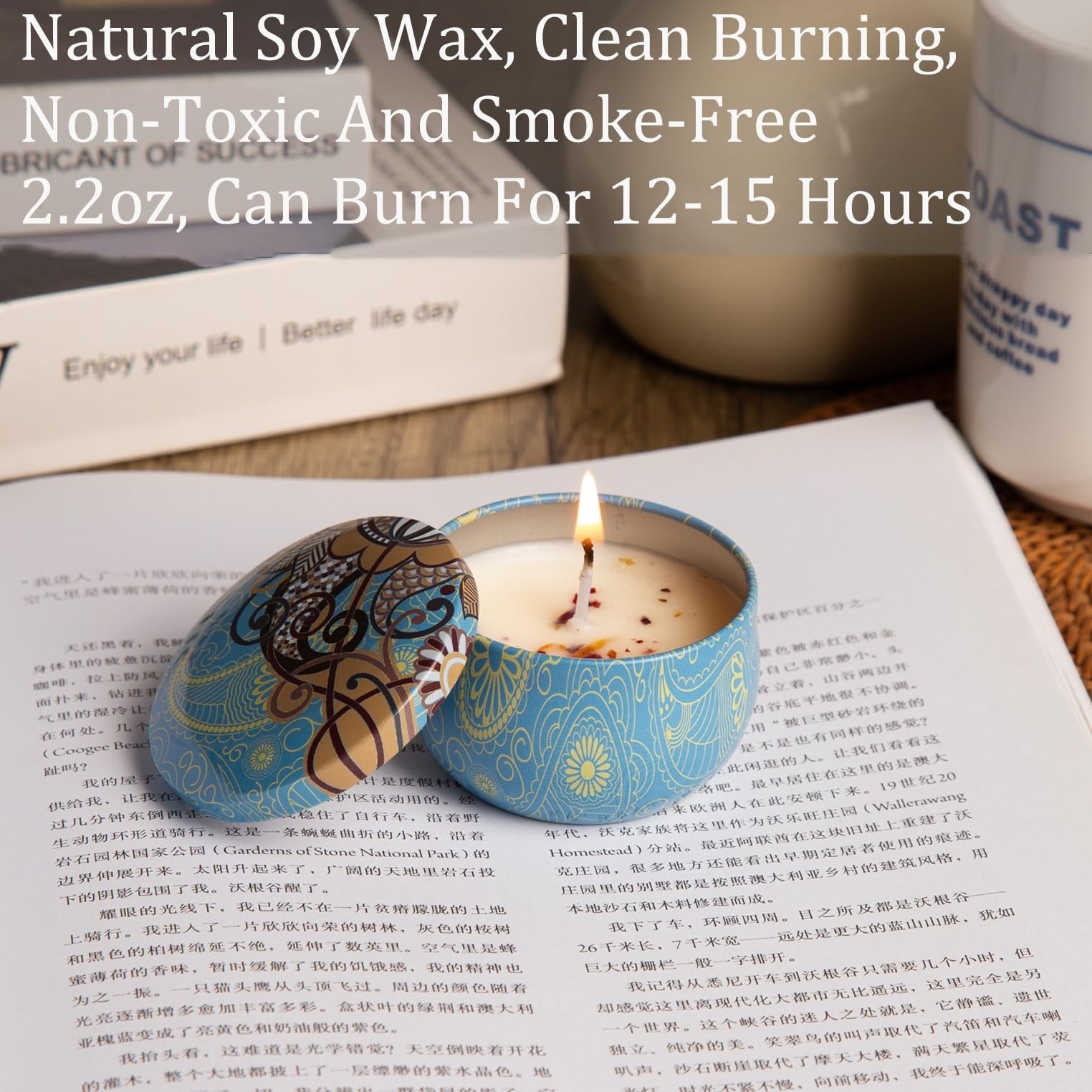 Scented Candles Gift Set, Natural Soy Candles Non Toxic, 4 Pack | 5% Essentia…