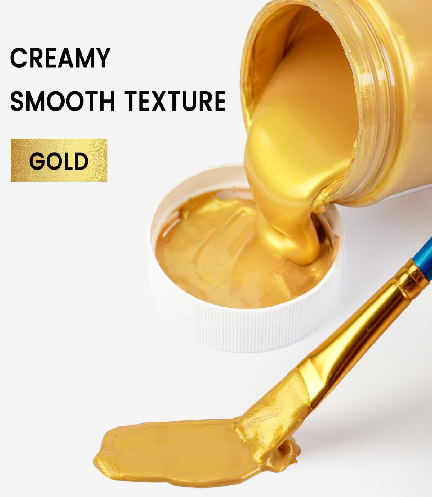 ARTME Acrylic Paint Metallic Gold, 100ml Gold Leaf Paint for Art Painting, Hand-