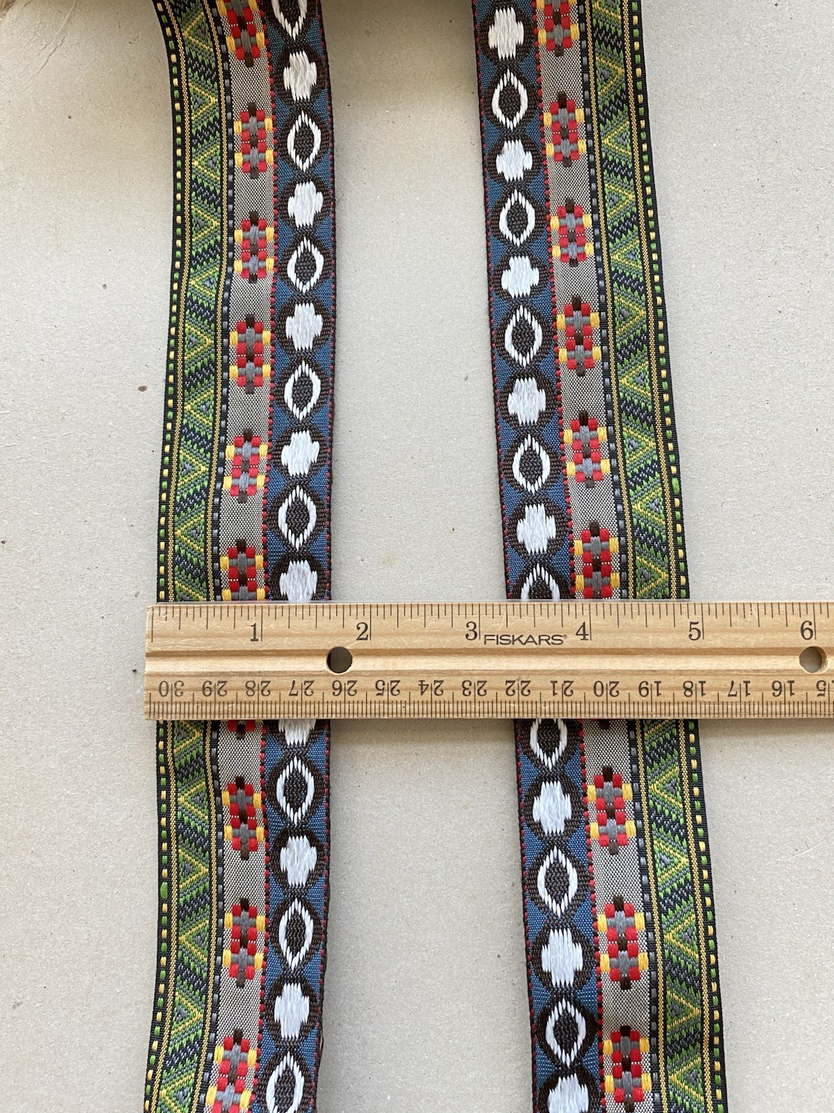 2 Yards Multicolor Jacquard Ribbon Trim for Sewing/Crafts/Belts/JG02/1.5″ Wide