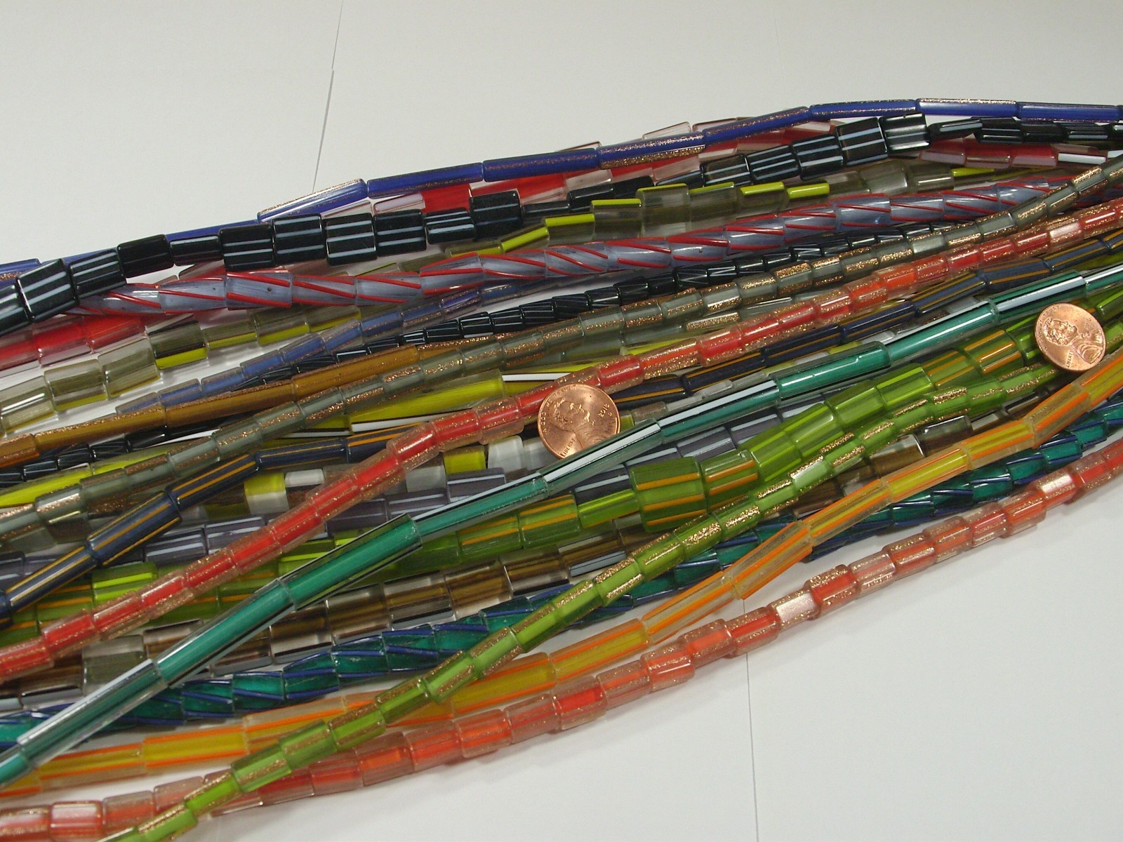 20 Strands 15″ Assorted Shapes and Sizes India Handmade Glass Beads Lot (TRT-1)⭐