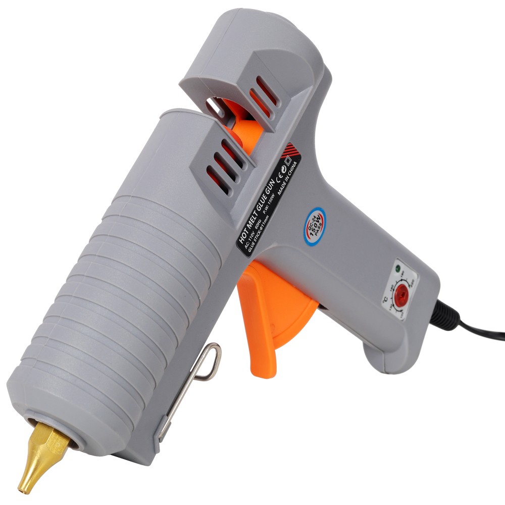 150W Adjustable Temp Hot Glue Gun, 6 Copper Nozzles 6 High Viscosity Glue Sticks