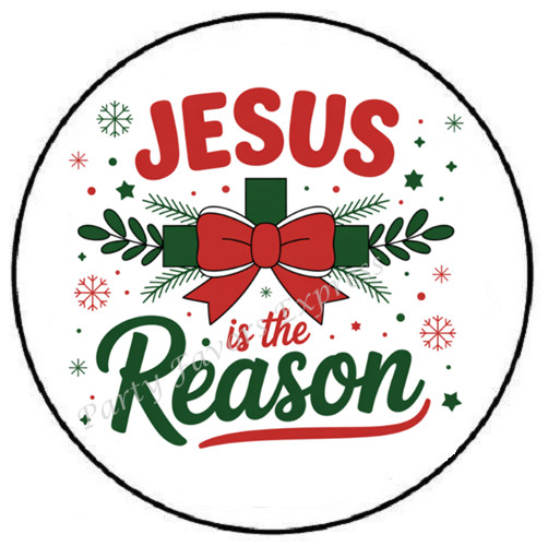 JESUS IS THE REASON CHRISTMAS RELIGIOUS ENVELOPE SEALS LABELS STICKERS FAVORS