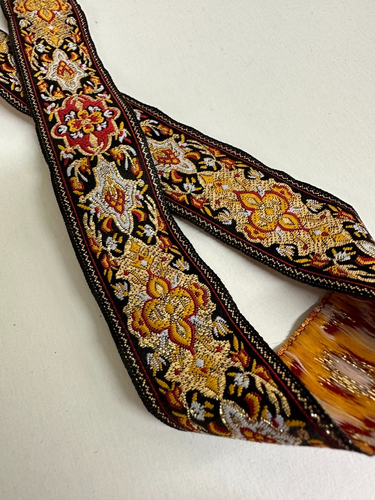 1″ Jacquard Woven Metallic Ribbon Trim – 10 Continuous Yards!