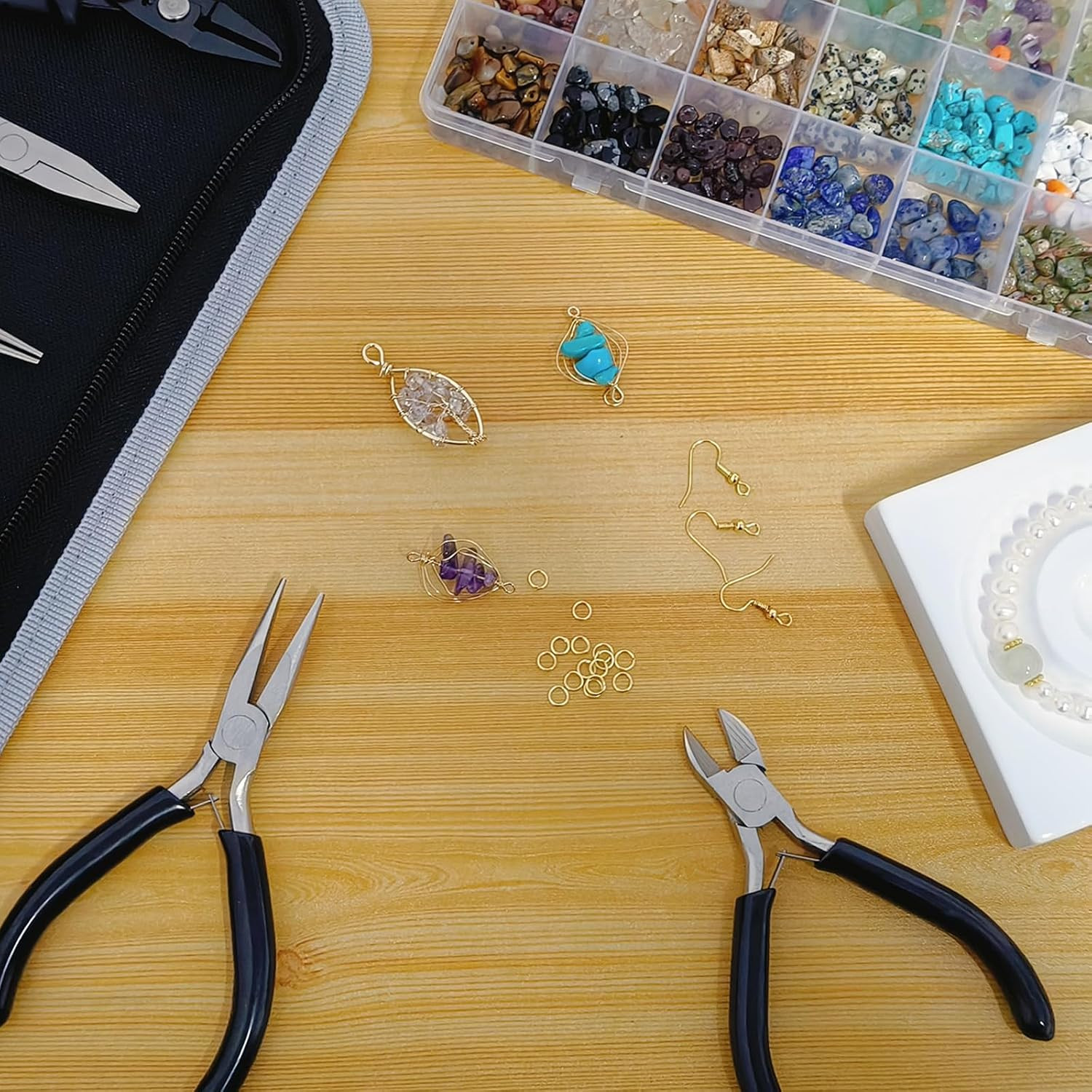 Jewelry Making Kit for Adults, Jewelry Making Supplies with Pliers, Wires, Findi